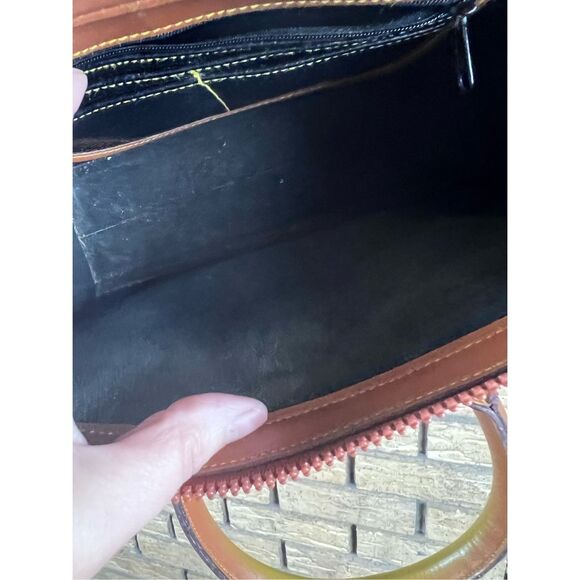 Authentic Vintage Dooney & Bourke Navy Black HandBag Purse - Picture 5 of 6